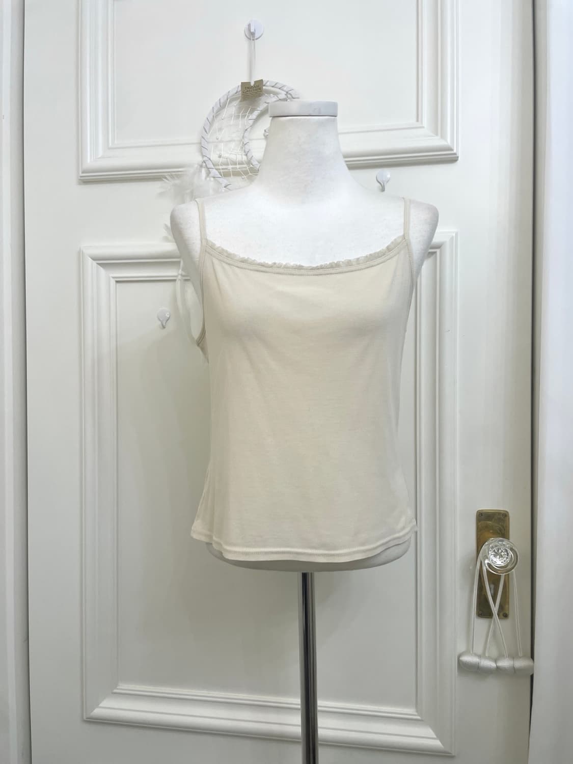 ivory melange angora loose cardigan&lace 상품이미지8