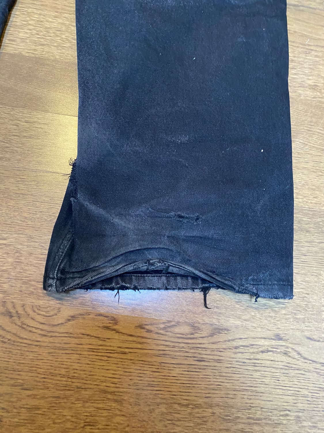 프로젝트 gr 워시드 백워드 데님팬츠 블랙 3사이즈 상품이미지7