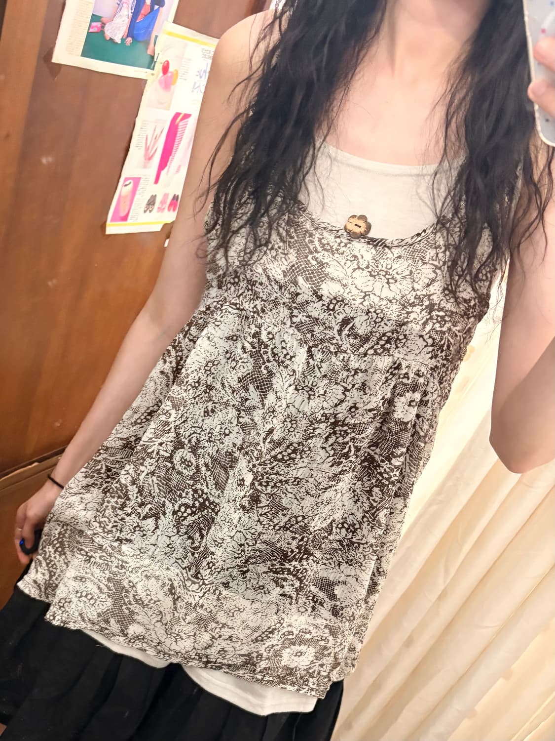 jpn vintage flower sleeveles onppiece 상품이미지1