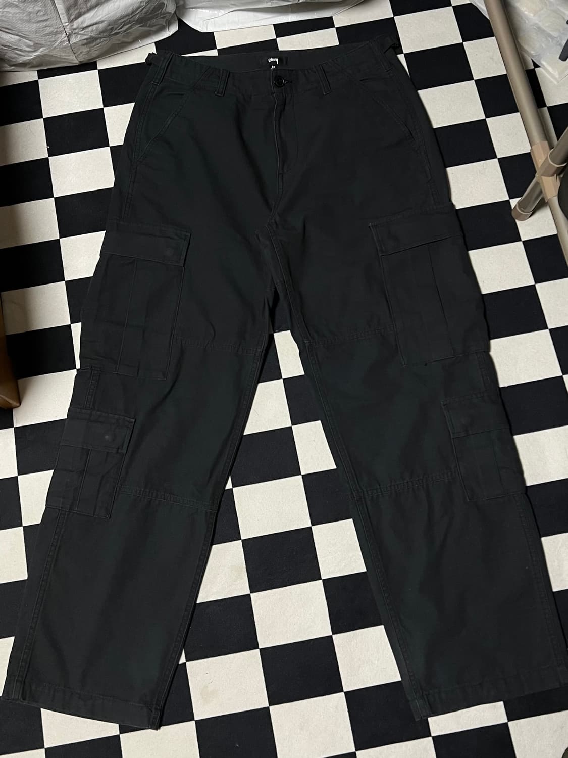 [30] 스투시 립스탑 서플러스 카고 팬츠 블랙 상품이미지2