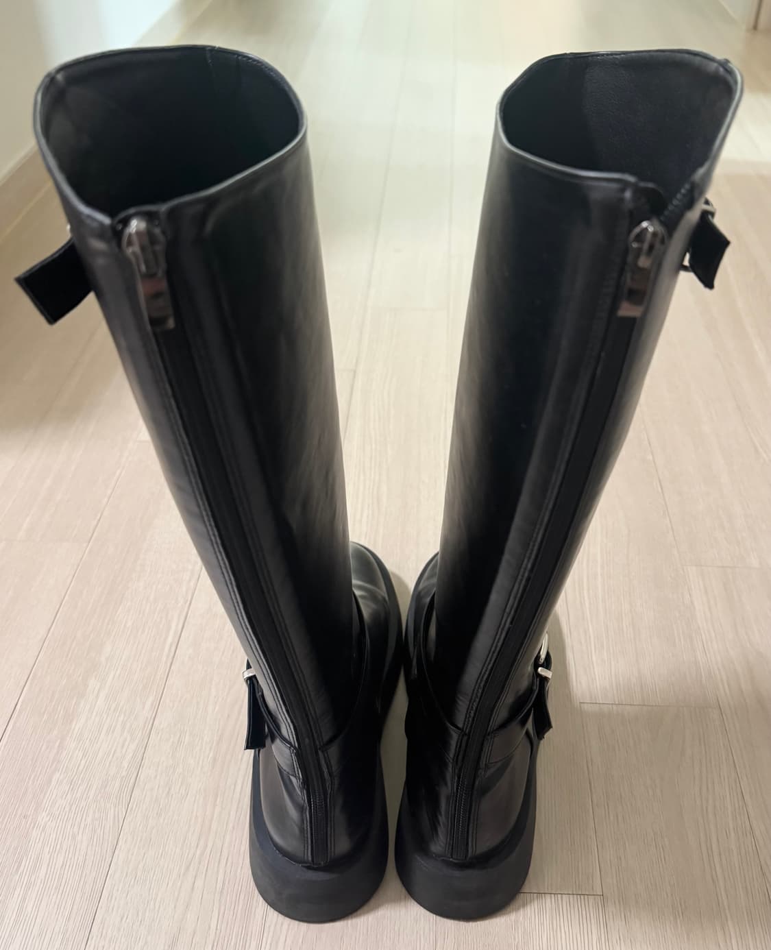 솔트앤초콜릿 라운드 토 라이더 플랫 롱부츠 240 상품이미지6