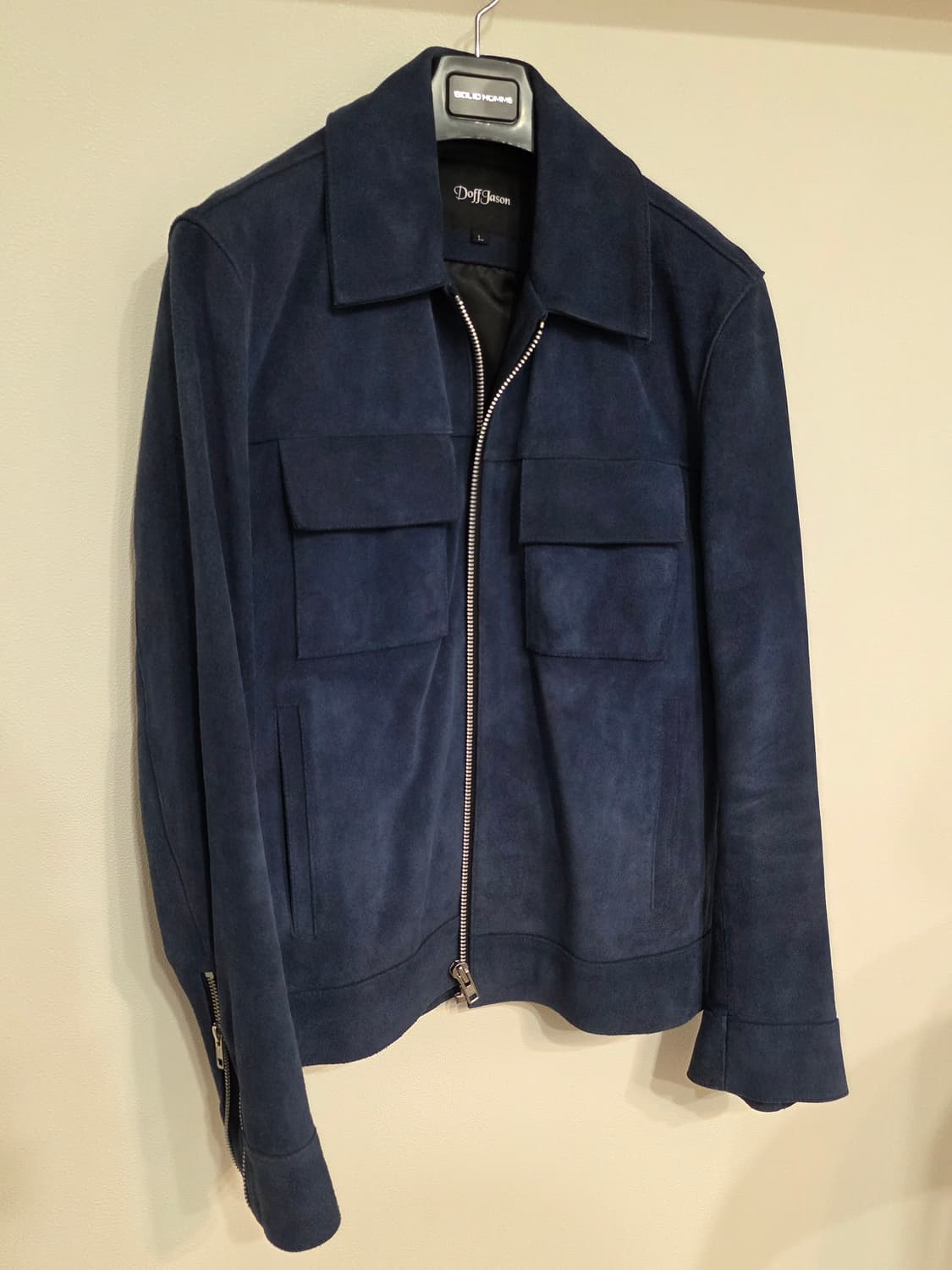 도프제이슨 스웨이드 가죽자켓 블루 (L) 상품이미지1