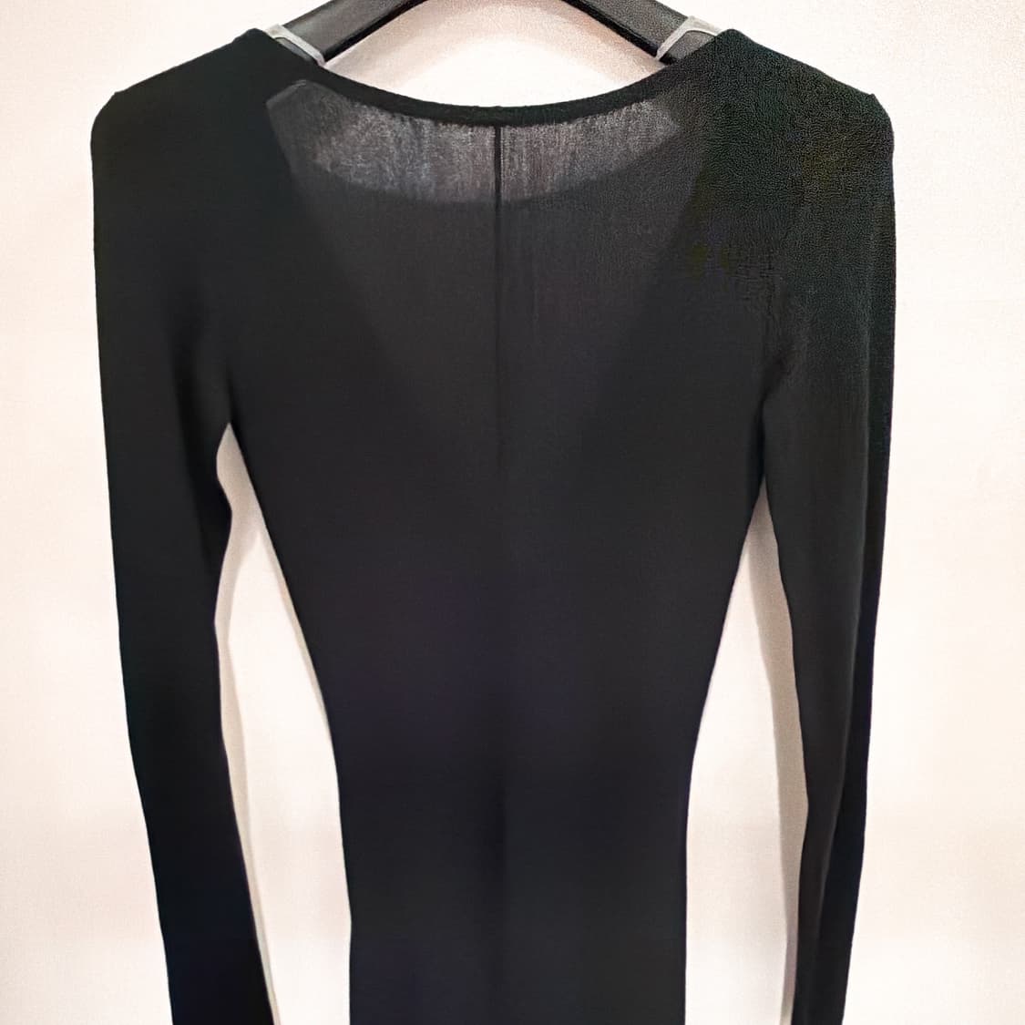 (정품/새상품) KHAITE 케이트 블랙 버진울 스쿱 백 니트 드레스 상품이미지2