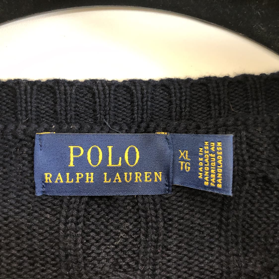 폴로 랄프로렌 화이트포니 상위라인 케이블니트 여 XL  상품이미지5