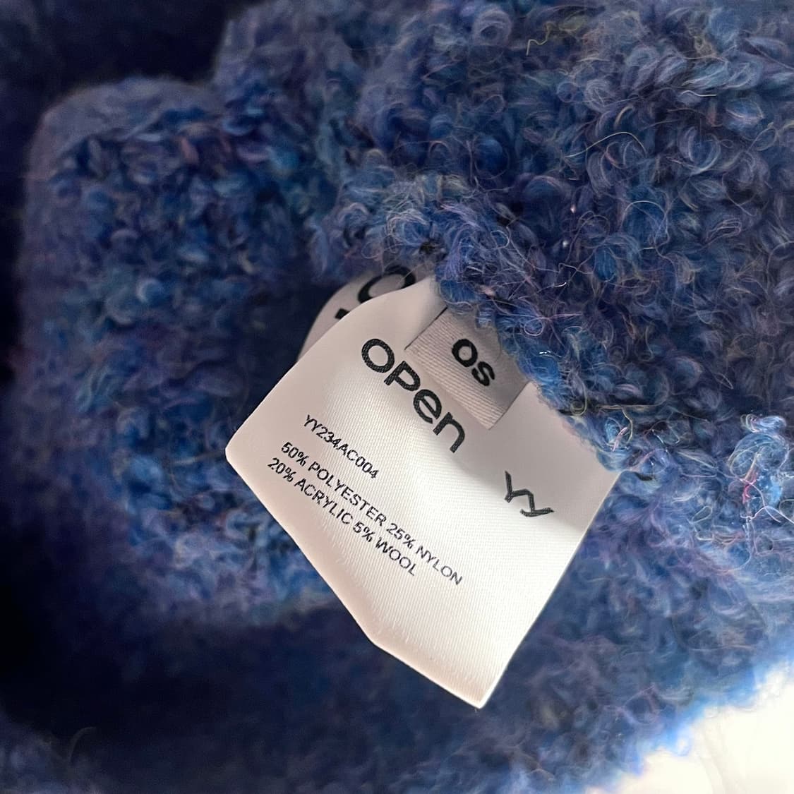 오픈와이와이 부클 롤드 비니 블루 상품이미지2