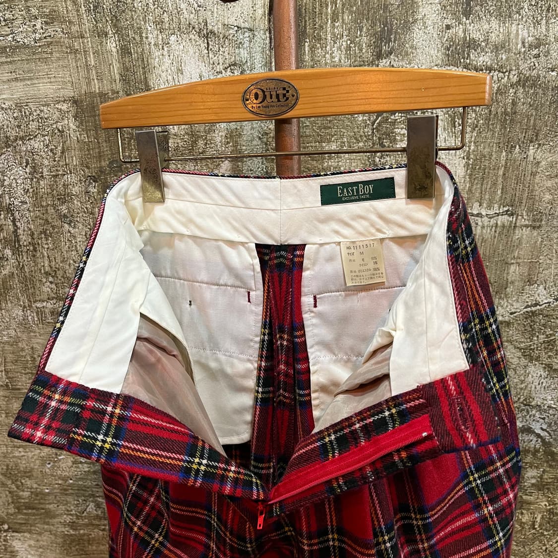 90s 빈티지 체크 울 트라우저 팬츠 2 이스트보이 상품이미지4
