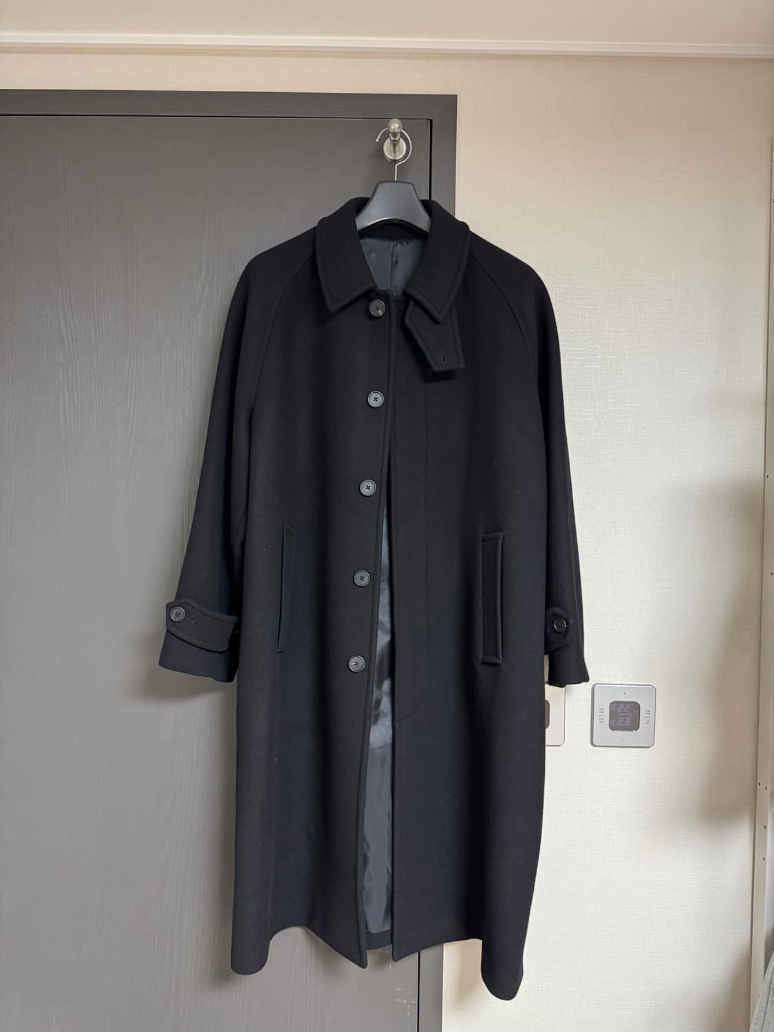 무신사 스탠다드 캐시미어 블렌드 발마칸 코트  블랙 M 상품이미지1