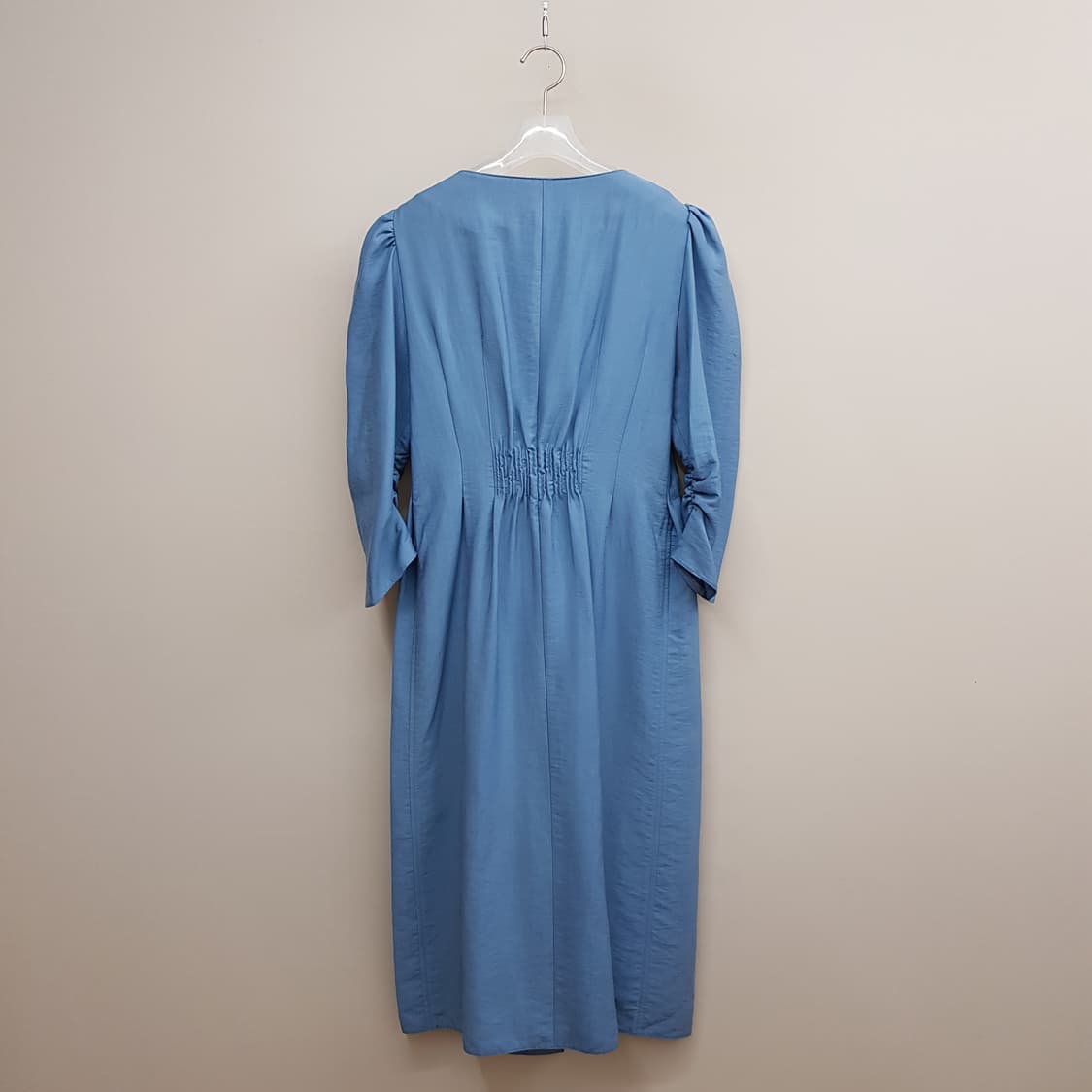 한섬 랑방 2020 퍼프소매 클래식 버튼 롱원피스88-98-165사이즈 상품이미지5