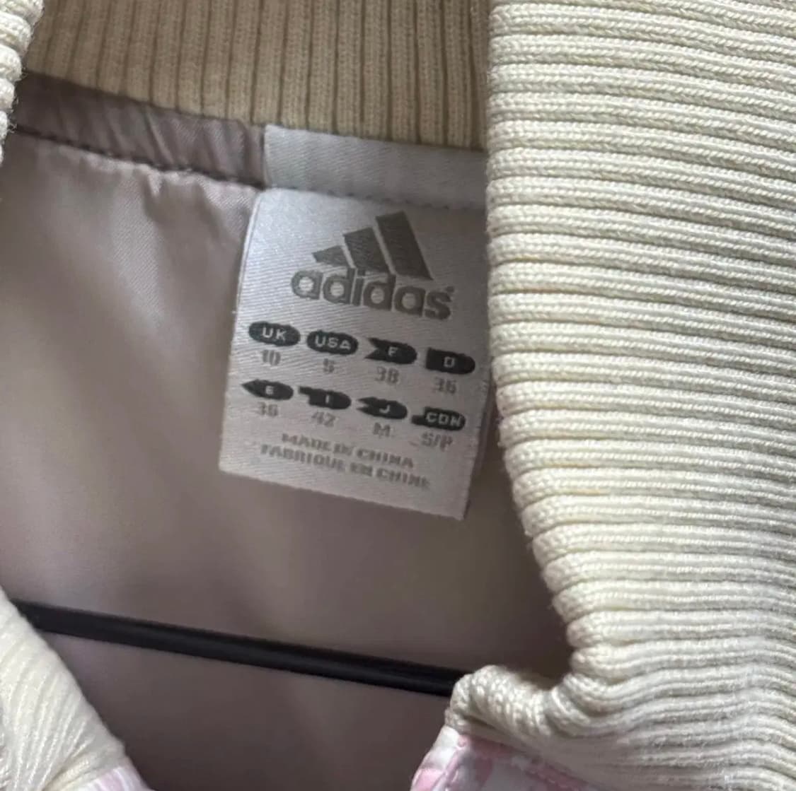 ADIDAS 아디다스 연핑크 체크 투웨이 패딩 집업 자켓 상품이미지6