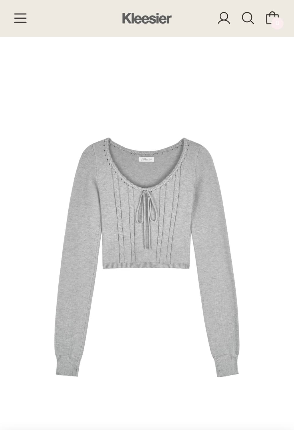 클리시어 츄로 니트 그레이 상품이미지2