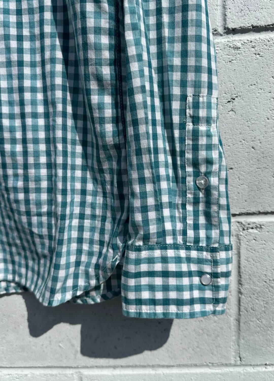 리바이스 블루그린 깅엄 체크 웨스턴 셔츠 상품이미지5