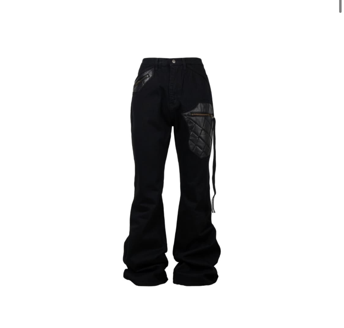 에모스탠스클럽 레더패치 플레어진 새상품(택, 포장) 사이즈 2 상품이미지1