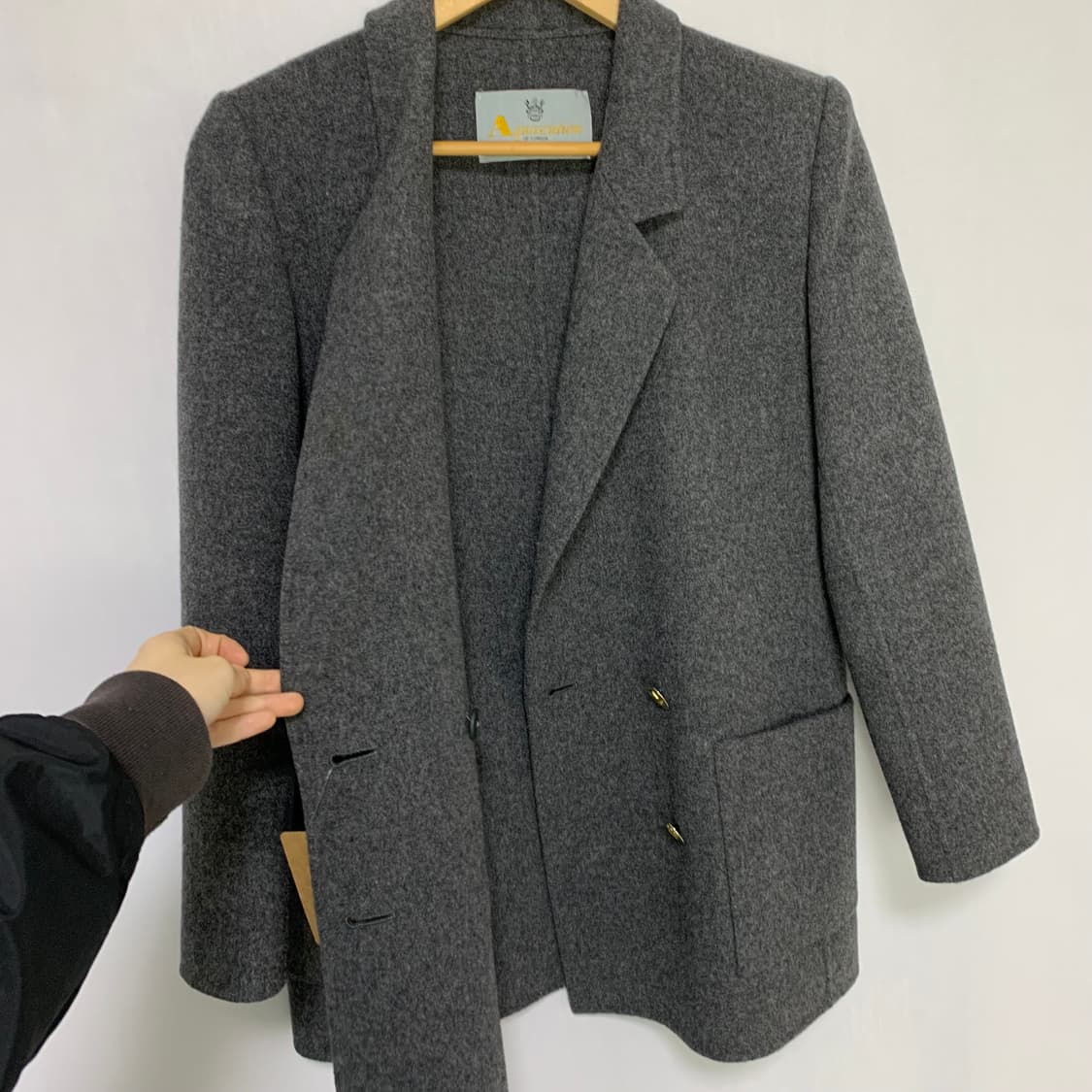 아쿠아스큐텀 모직 더블 버튼 자켓 블레이저 여성 빈티지 상품이미지3