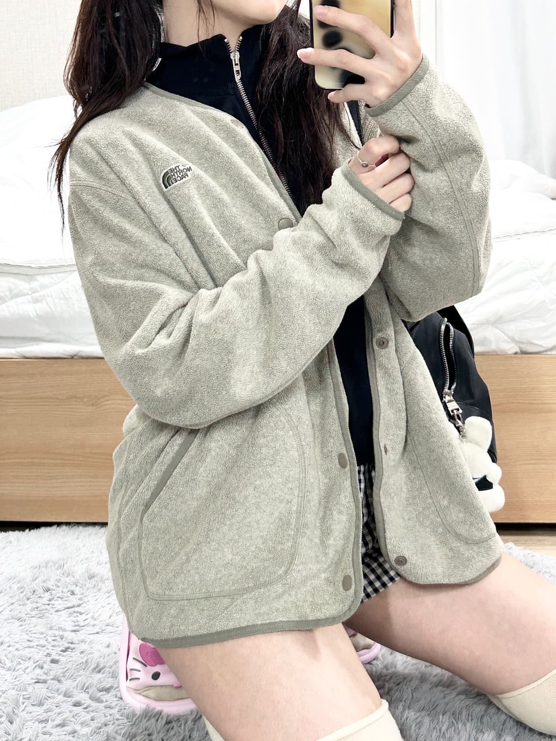 노스페이스 카키로고 어캠포 가디건 상품이미지4