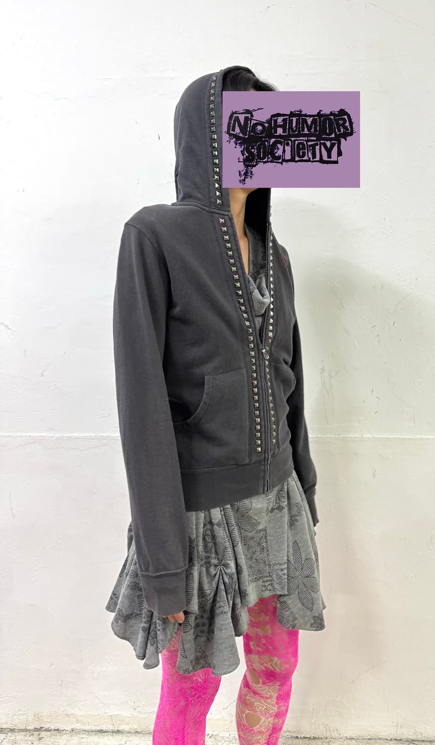 Hysteric Glamour 스터드 그래픽 후드 집업 상품이미지2