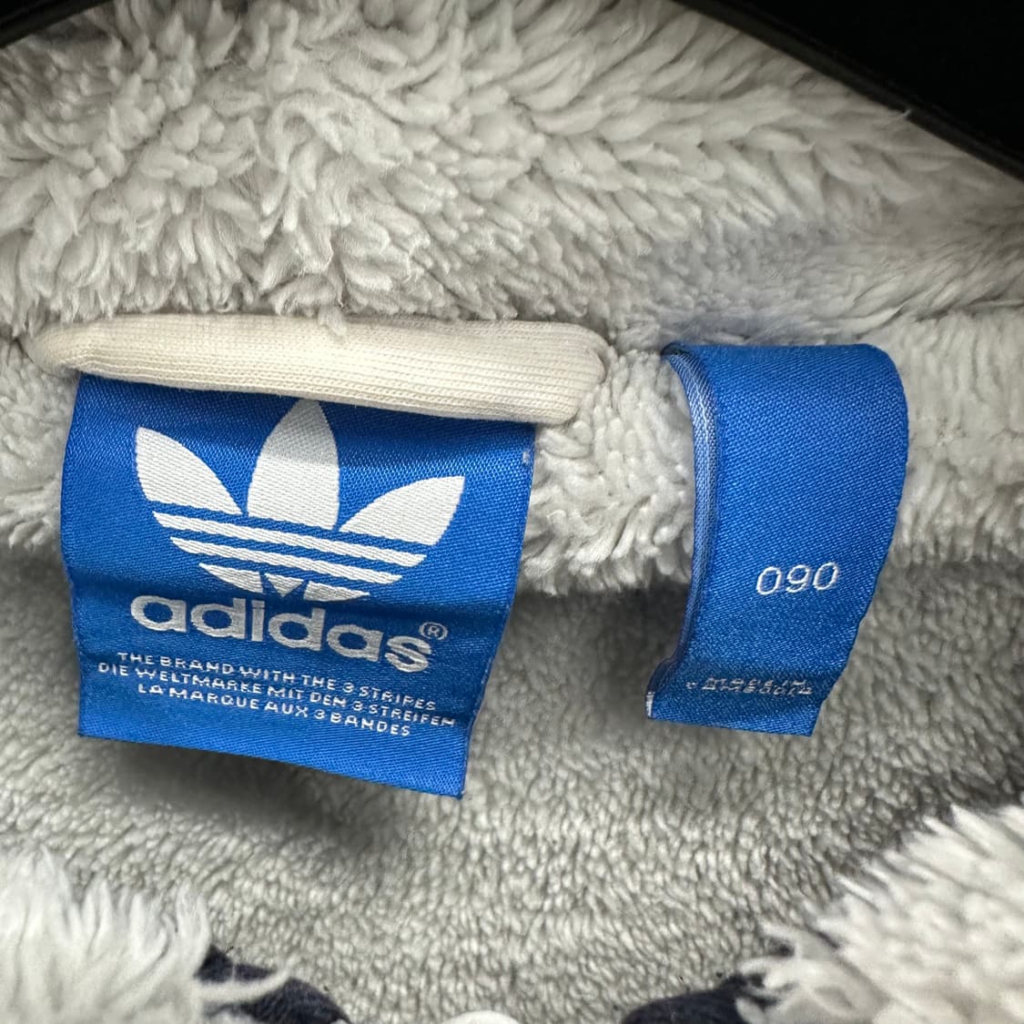 90 아디다스 남자 안감 털 후드집업 상품이미지4