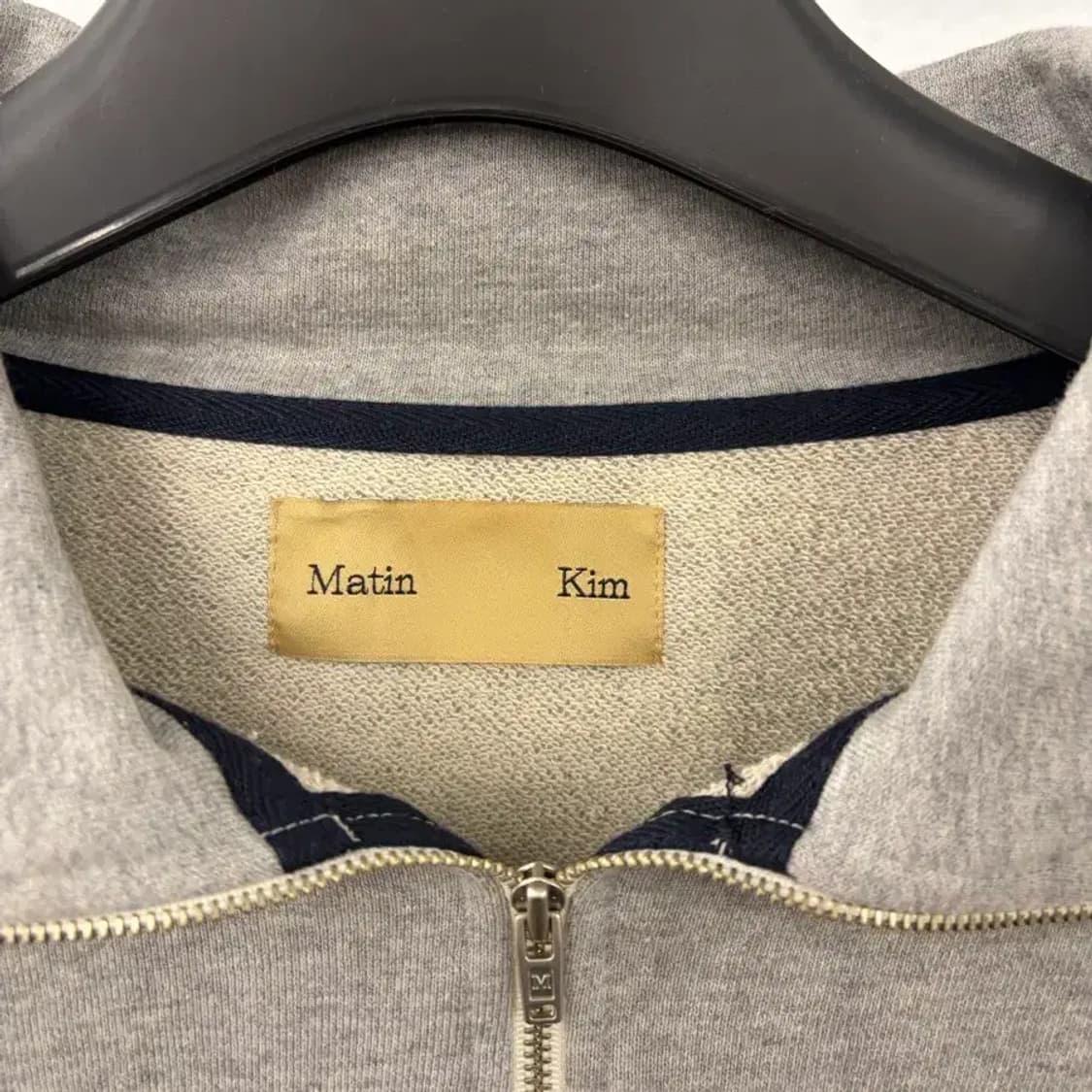 Matin Kim logo half zip sweatshirt S 상품이미지5