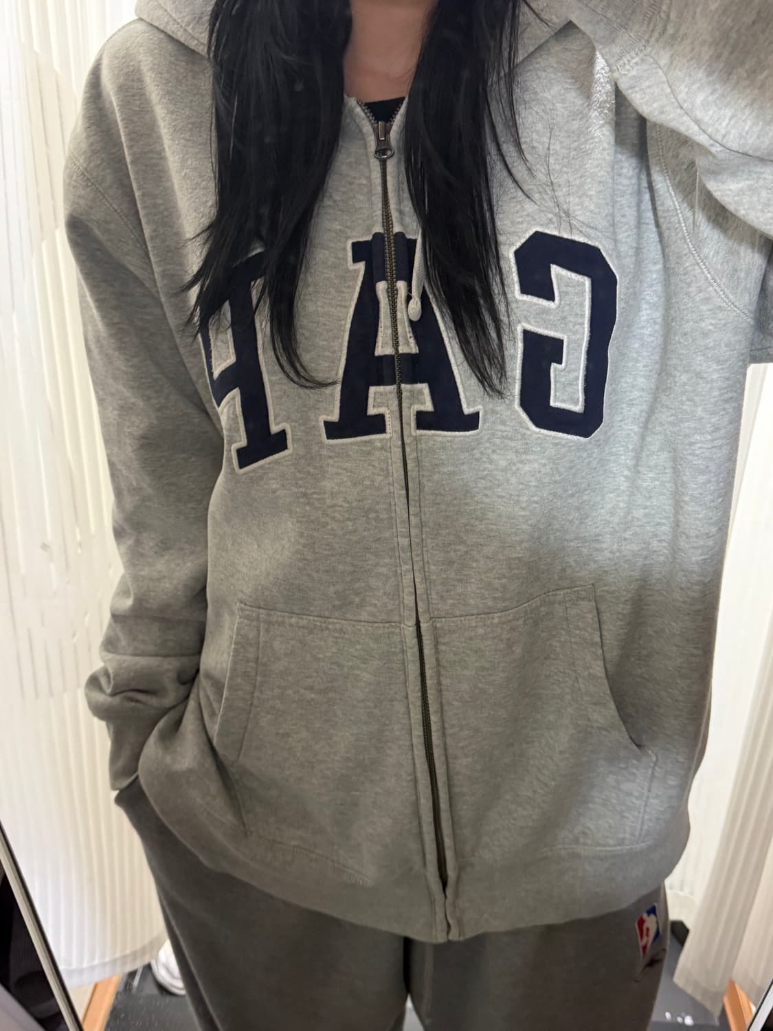 갭 그레이 후드집업 XL 상품이미지1