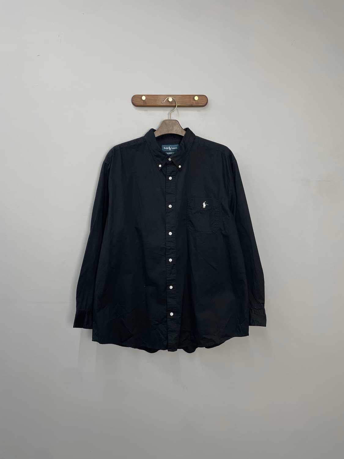 폴로 랄프로렌 화이트 포니 블랙 셔츠 H1682 상품이미지2