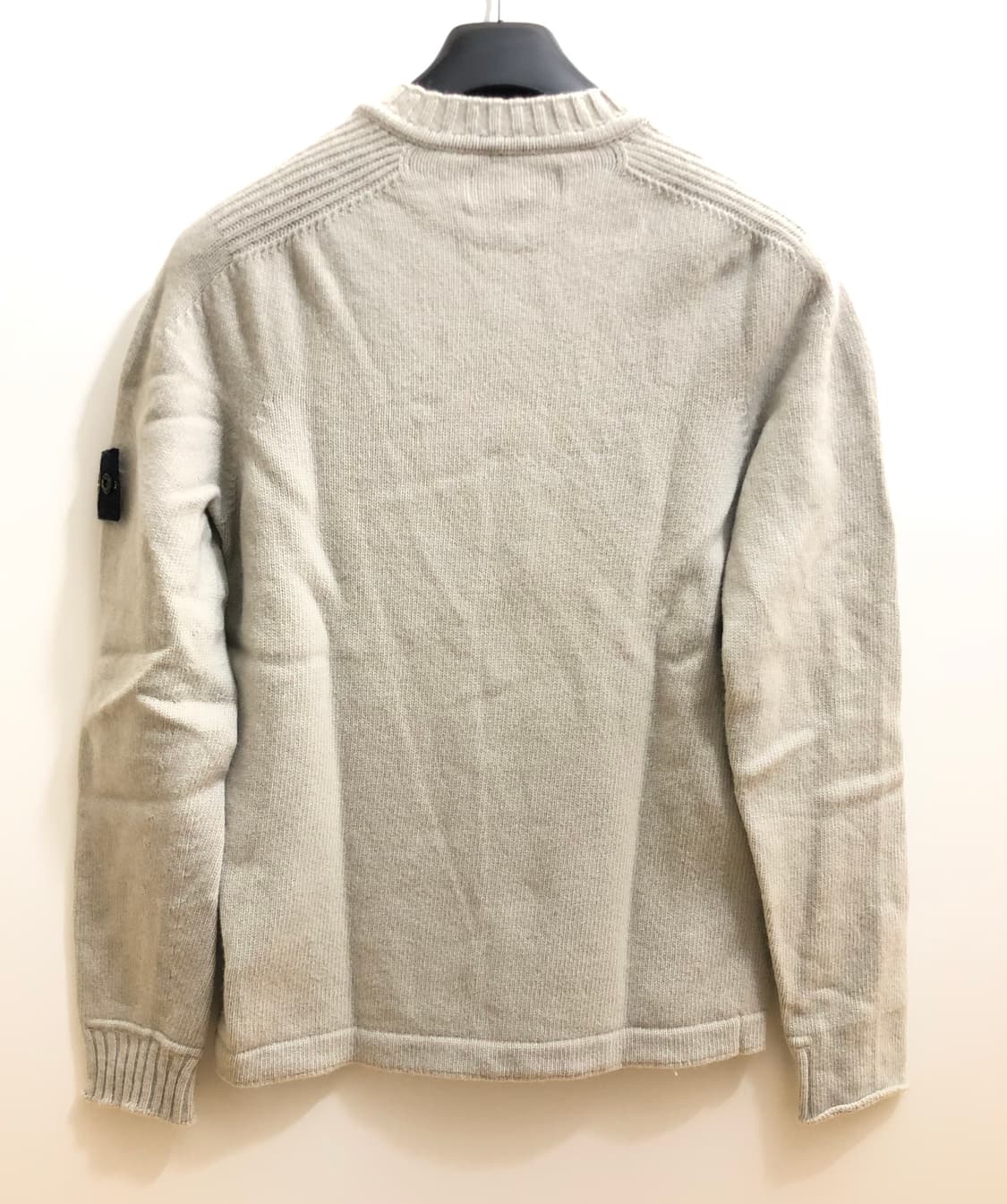 [M] 스톤아일랜드 램스울 니트 스웨터 베이지 상품이미지2