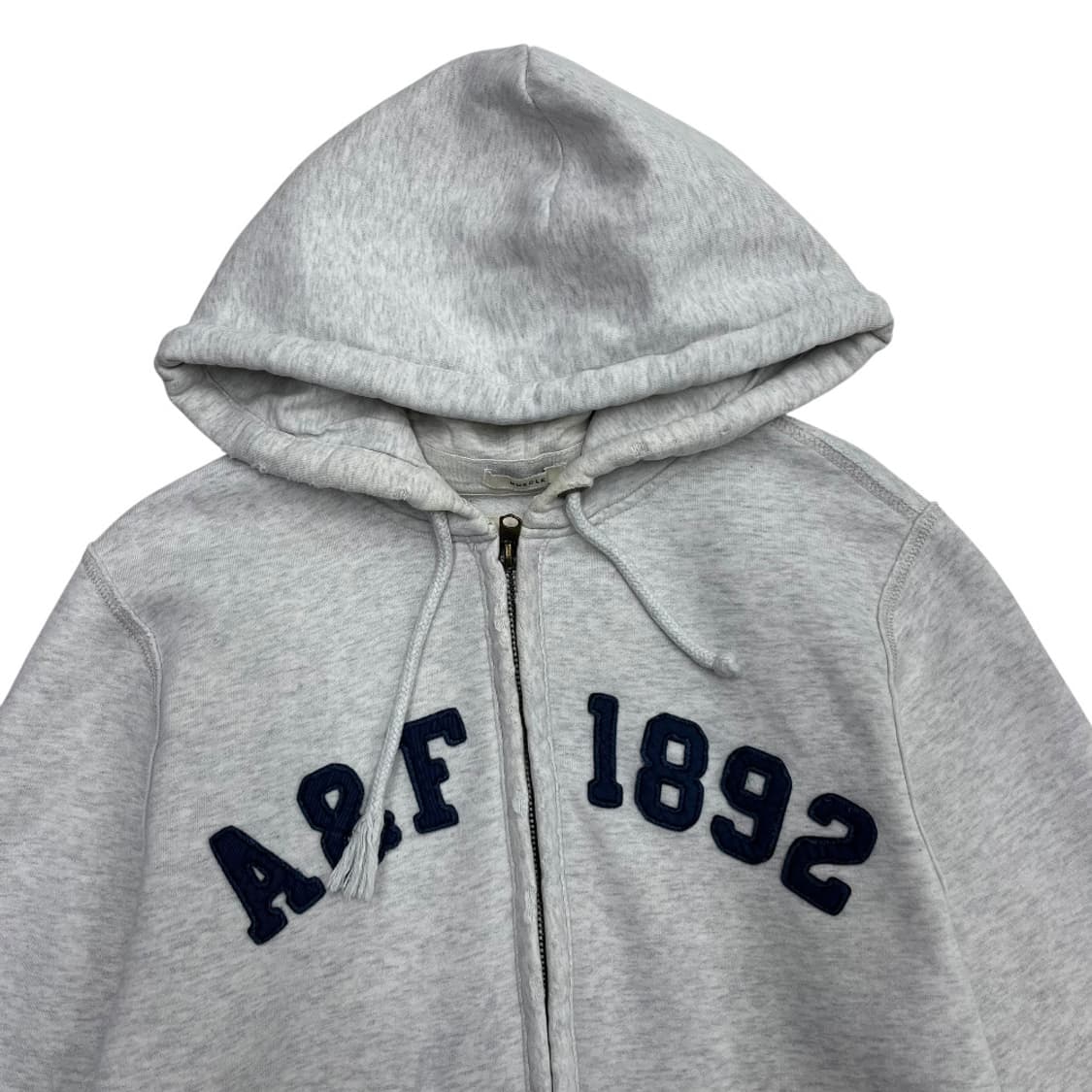 아베크롬비 네이비 패치로고 백멜란지 후드집업 M 상품이미지4