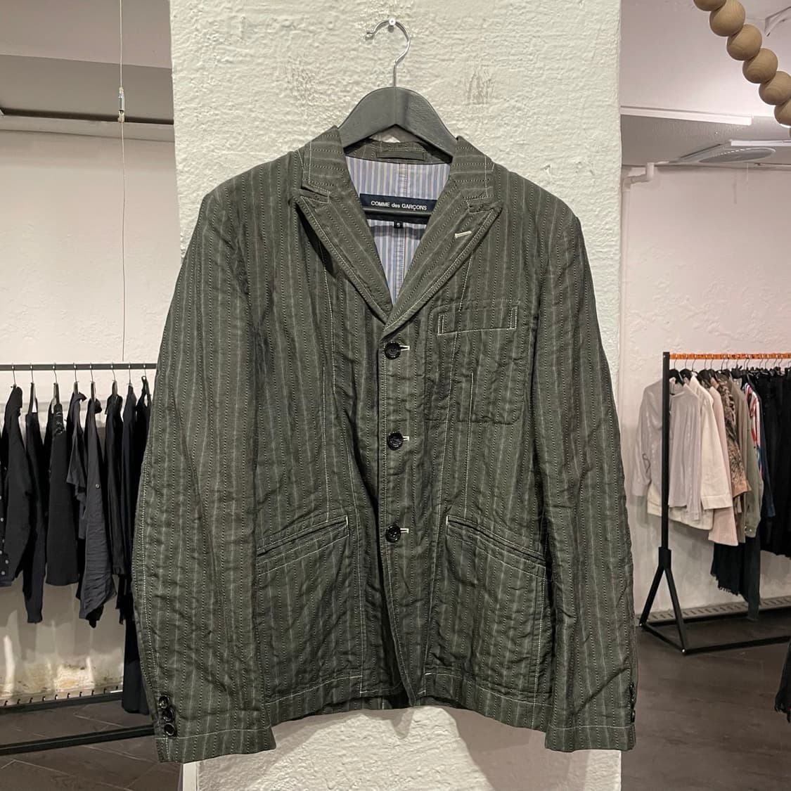 꼼데가르송 옴므 스트라이프 블레이저 상품이미지1