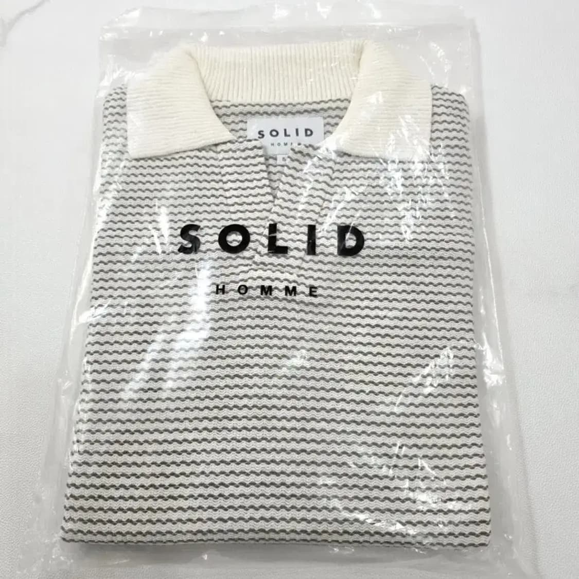 솔리드옴므 카라 니트 110 상품이미지1