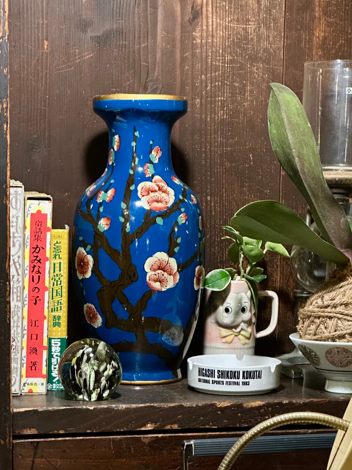 일본 빈티지 핸드드로잉 도자기 대형 화병 상품이미지3