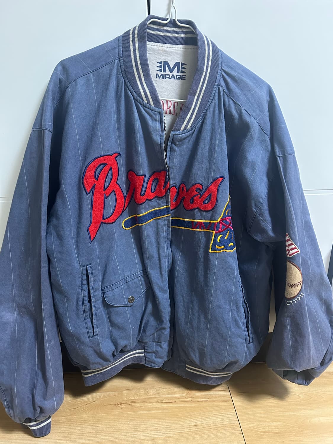 MIRAGE Atlanta Braves 리버시블 바시티자켓 상품이미지1