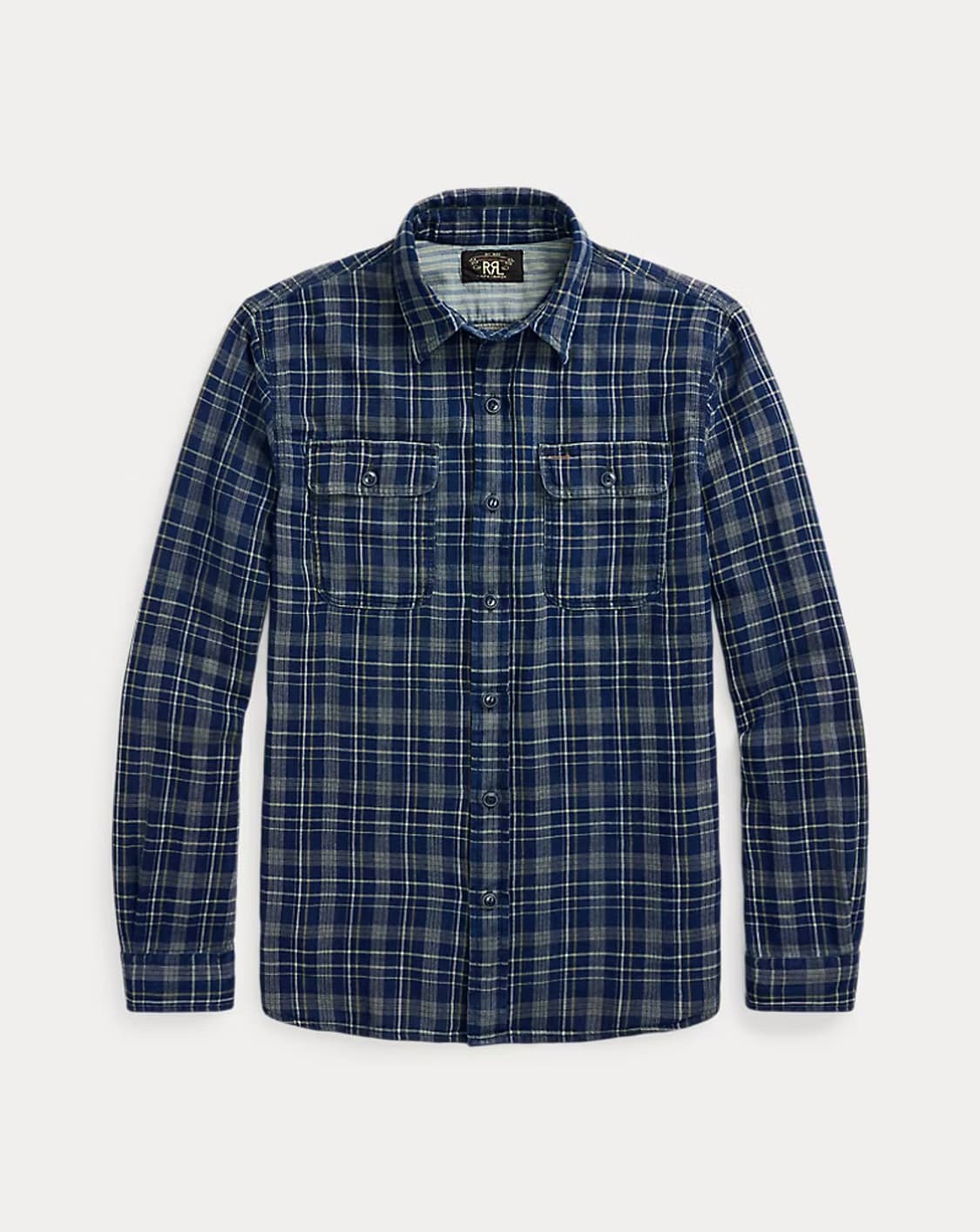 RRL 더블알엘 인디고 플래드 더블 페이스 워크셔츠 M 상품이미지1