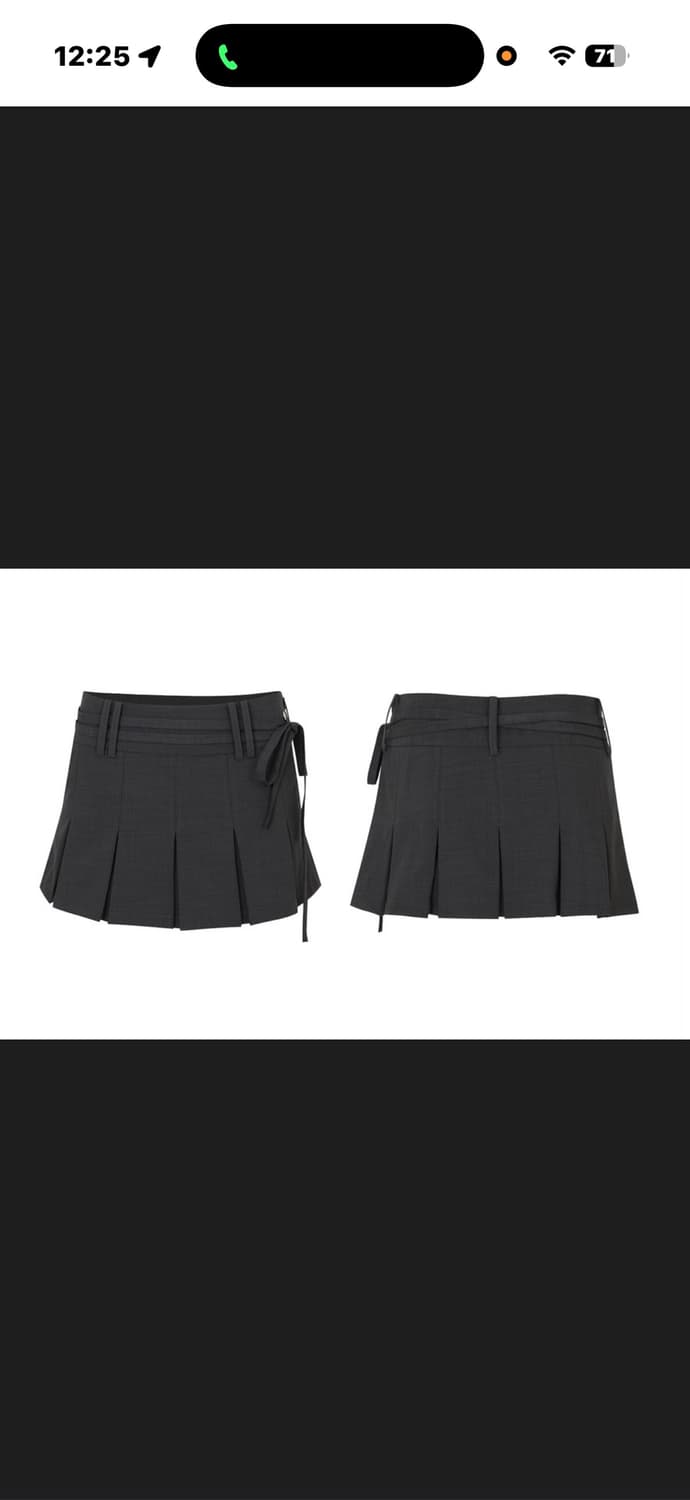 페인오어플레져 루 플리츠 스커트 s 챠콜 상품이미지3