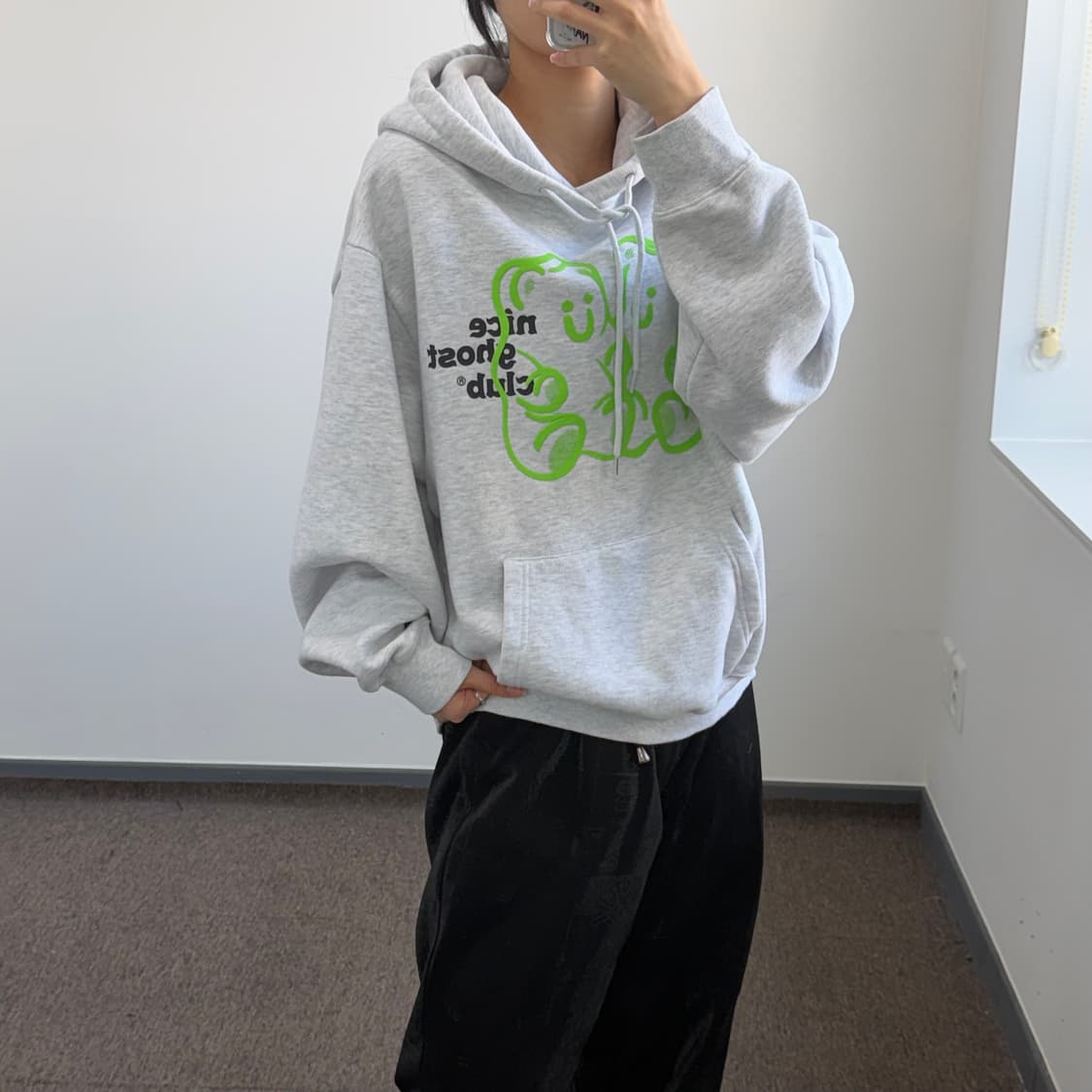 Nice ghost club 나이스고스트클럽 멜란지 후드티  상품이미지2