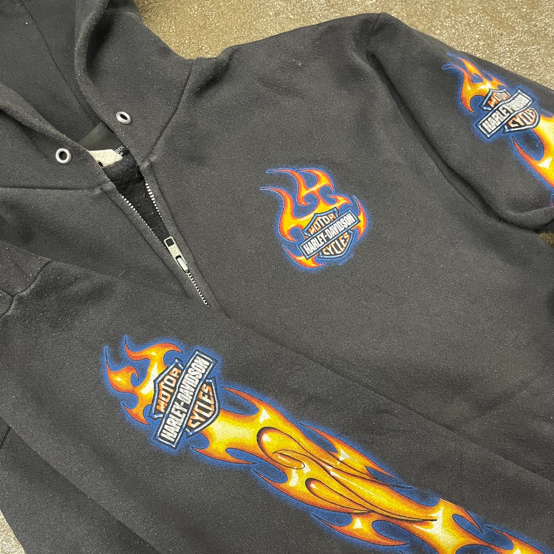 00s 할리데이비슨 플레임 후드 집업 (100) 상품이미지2