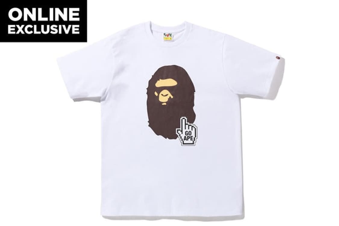 [2XL] 베이프 온라인 익스클루시브 GO APE 포인트 빅사루 반팔티 상품이미지1