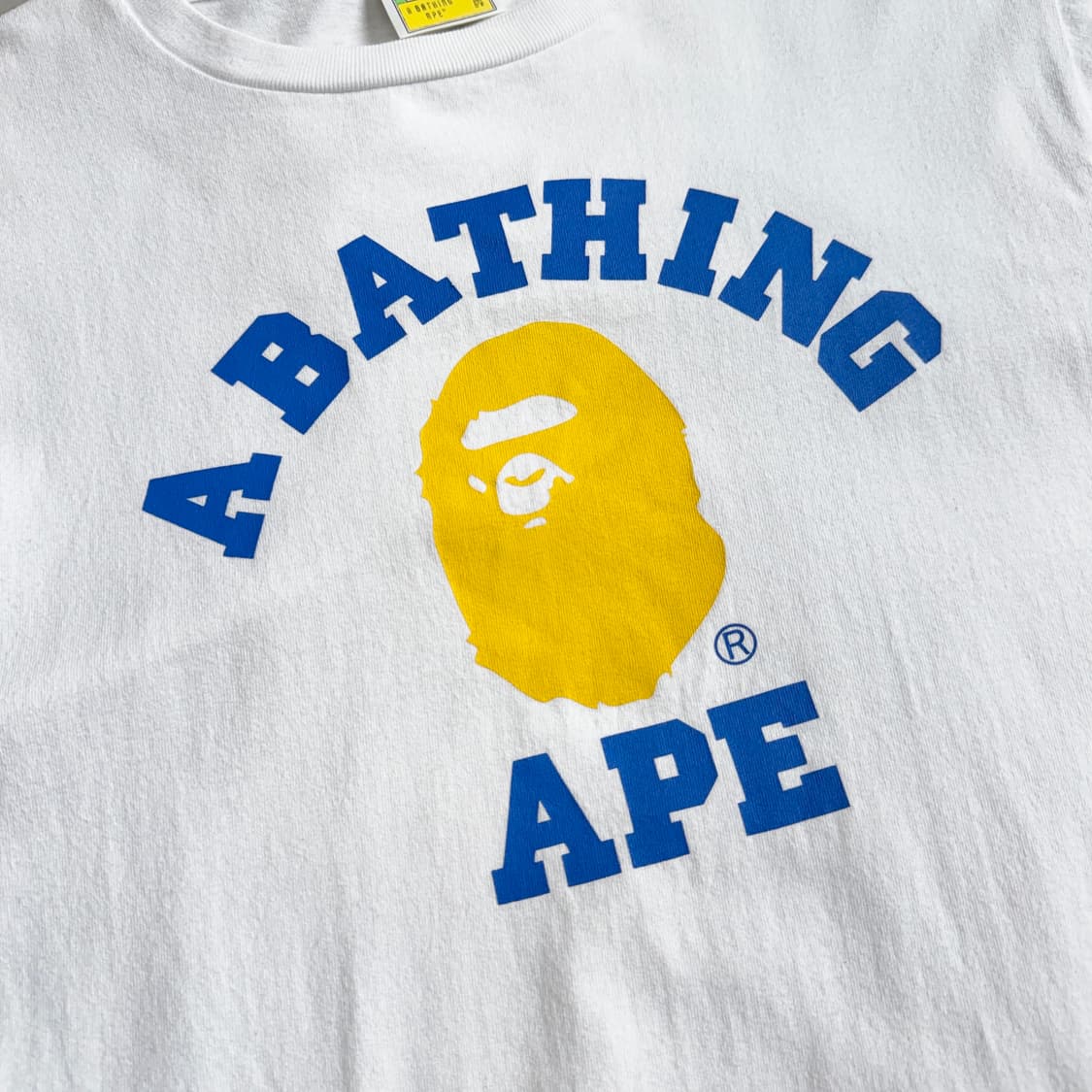 베이프 컬리지 빅사루 반팔 티셔츠 화이트 상품이미지3