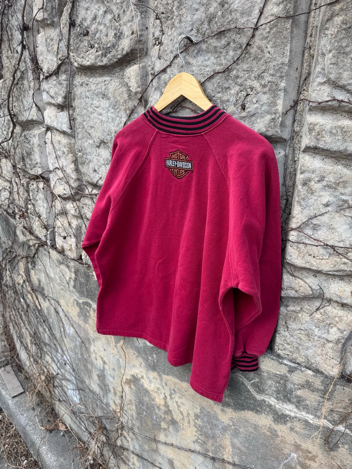 할리데이비슨 빈티지 레어패턴 자수 롱슬리브 스웻셔츠 맨투맨 L 상품이미지4