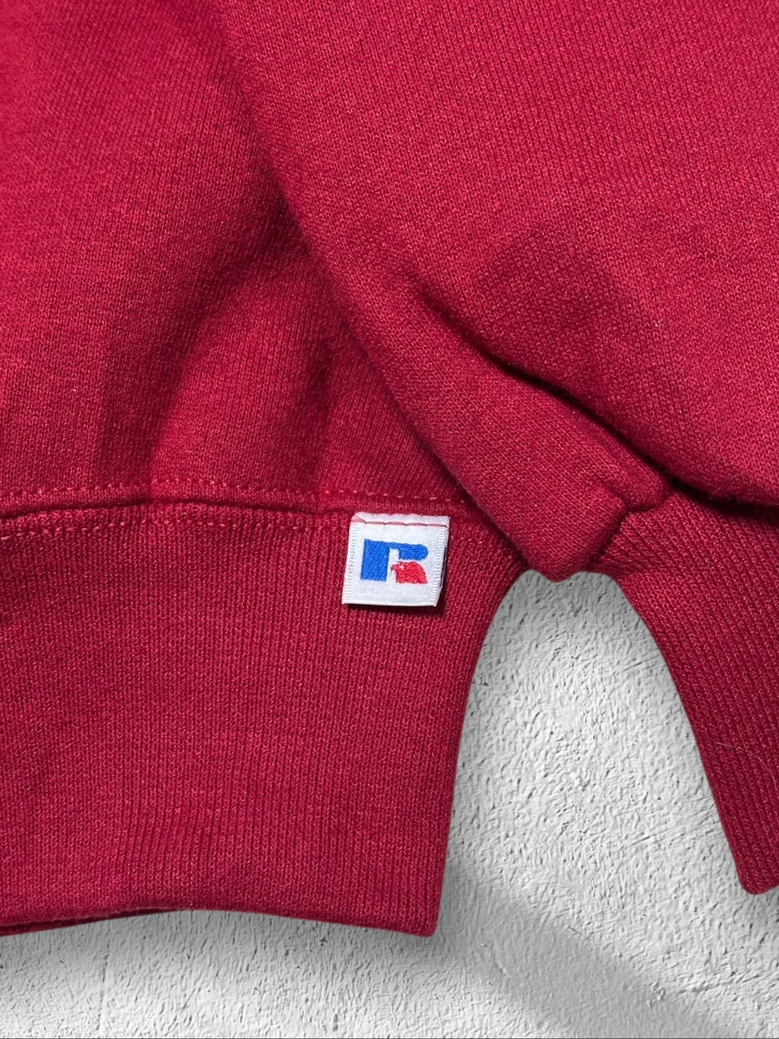 90s russell 러셀 스웻셔츠 버건디 XXL 상품이미지2