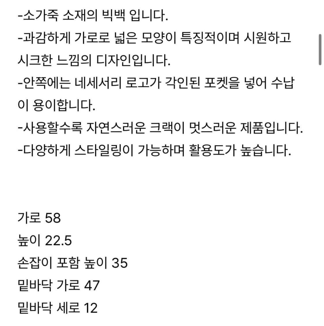 네세서리 와이드백 상품이미지3