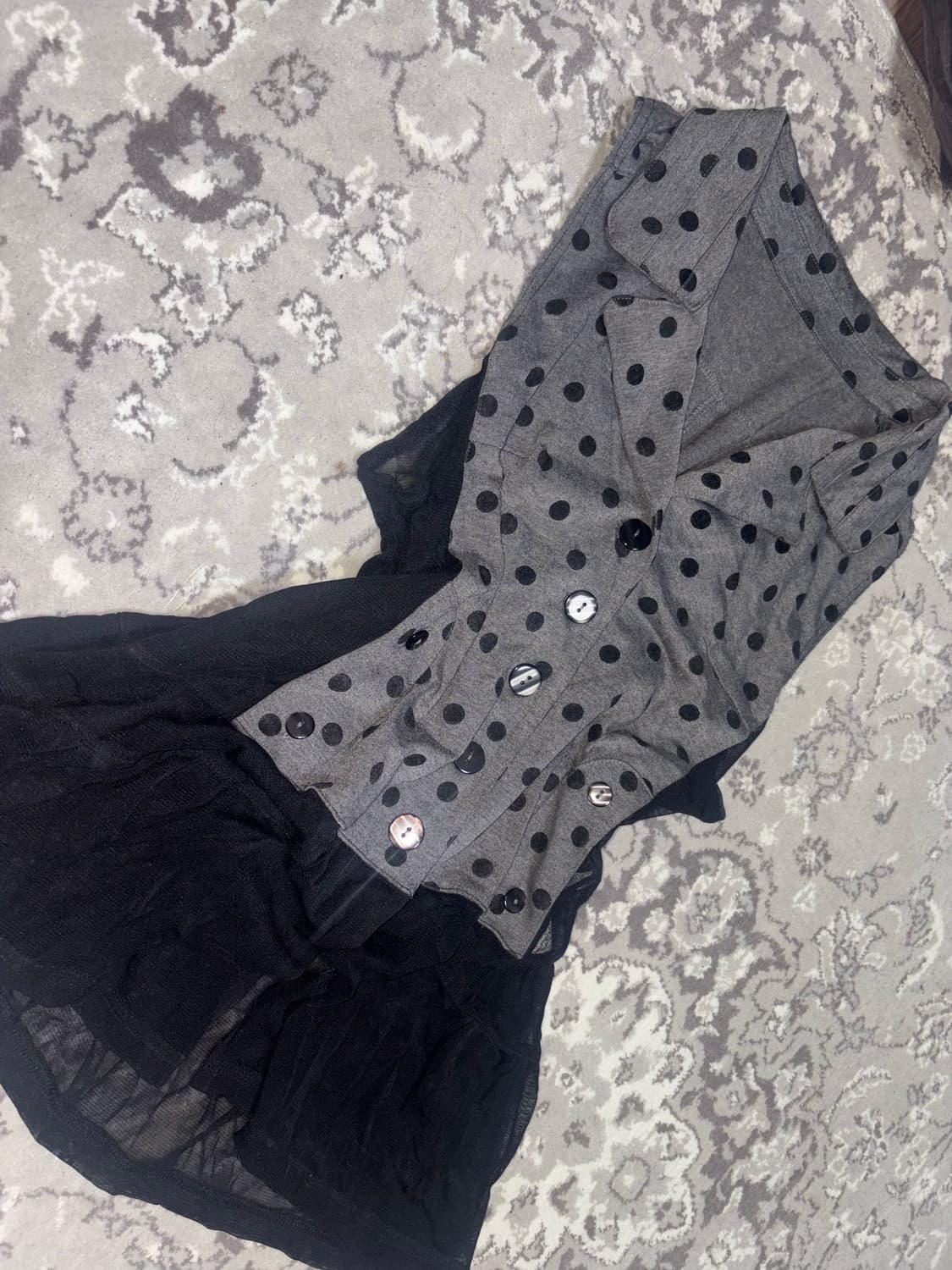 땡땡이 조끼 상품이미지2