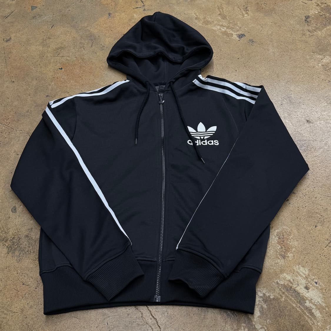 아디다스 검흰 블랙 후드집업 후플 져지 100 상품이미지2