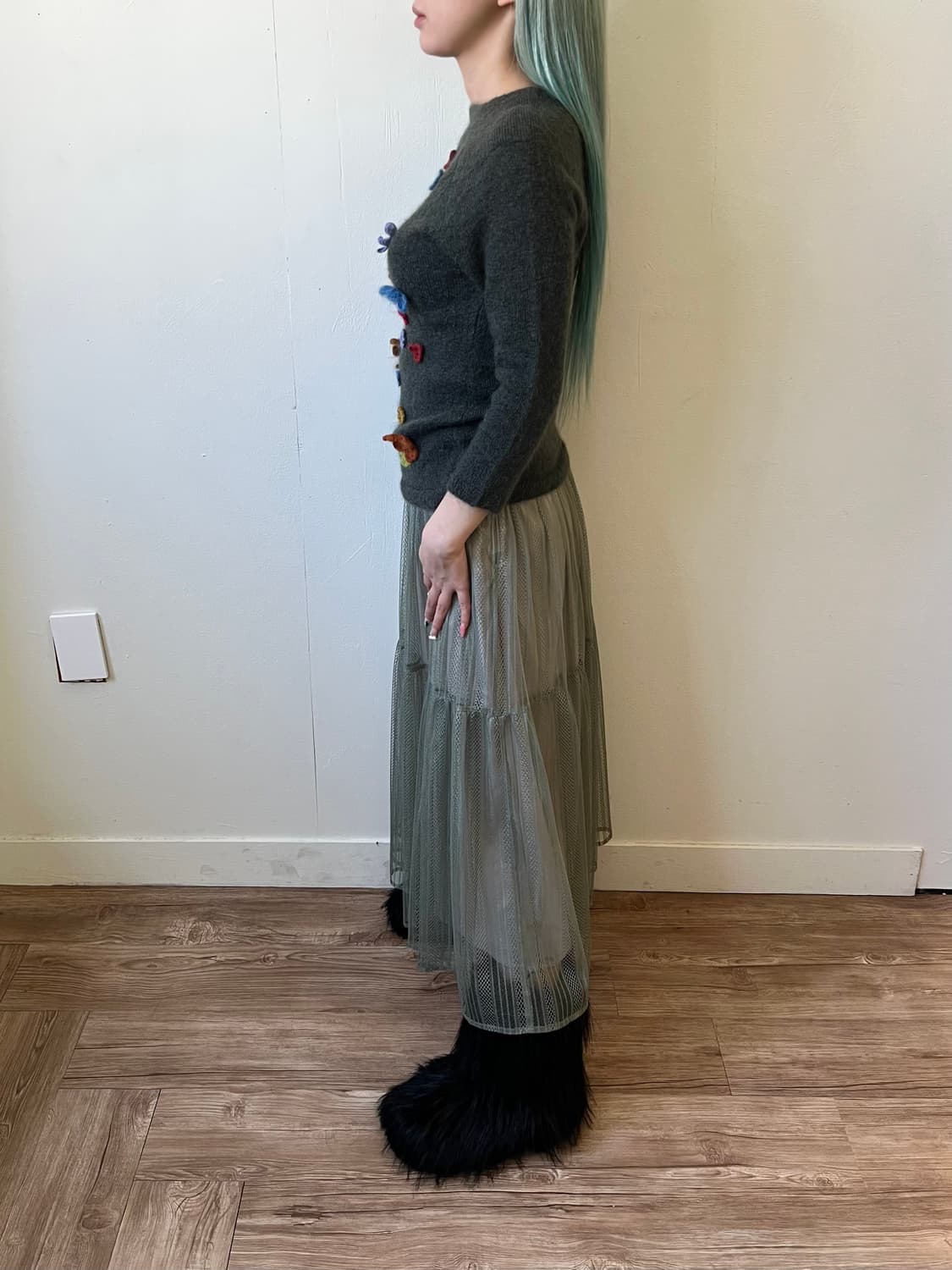 폴스미스 아트 플라워 모헤어 스웨터 상품이미지8