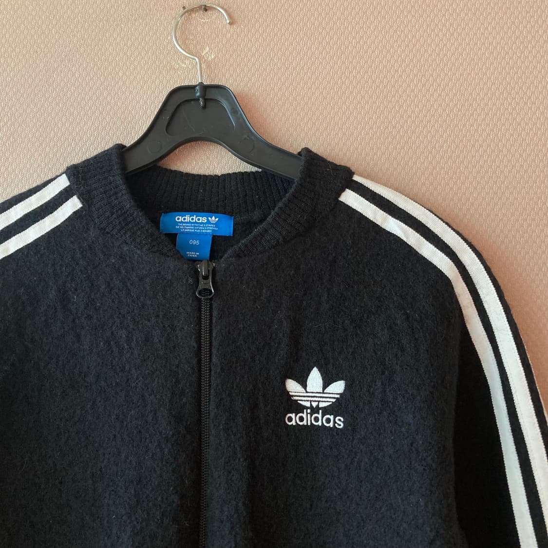 아디다스 블랙 니트 집업 상품이미지2