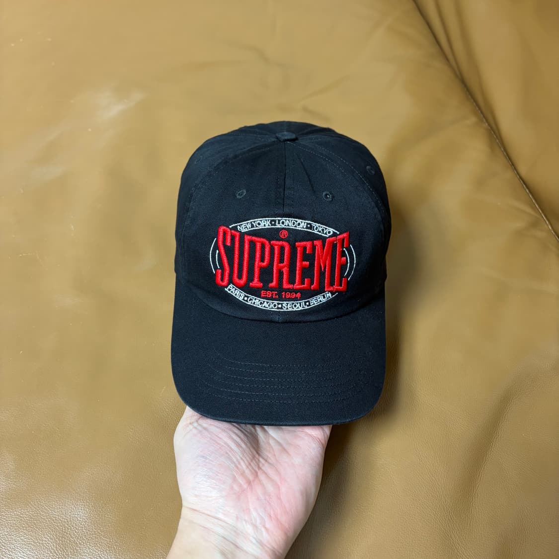 슈프림 6패널 볼캡 모자 23fw 웜업 블랙 상품이미지3