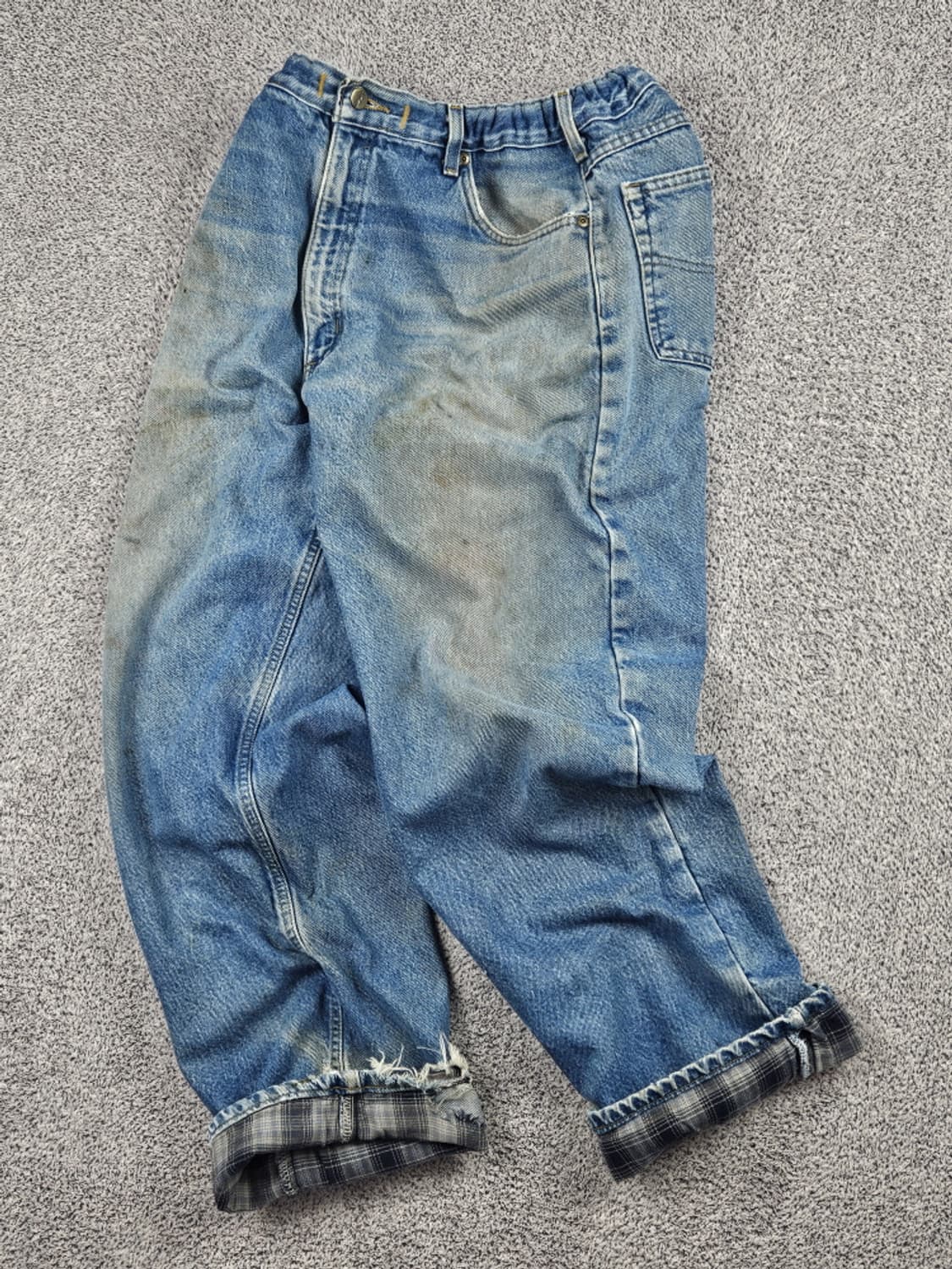 칼하트 헤비 플란넬 밴딩 커스텀 데님 팬츠 ( 38X30 )/ 10554 상품이미지4