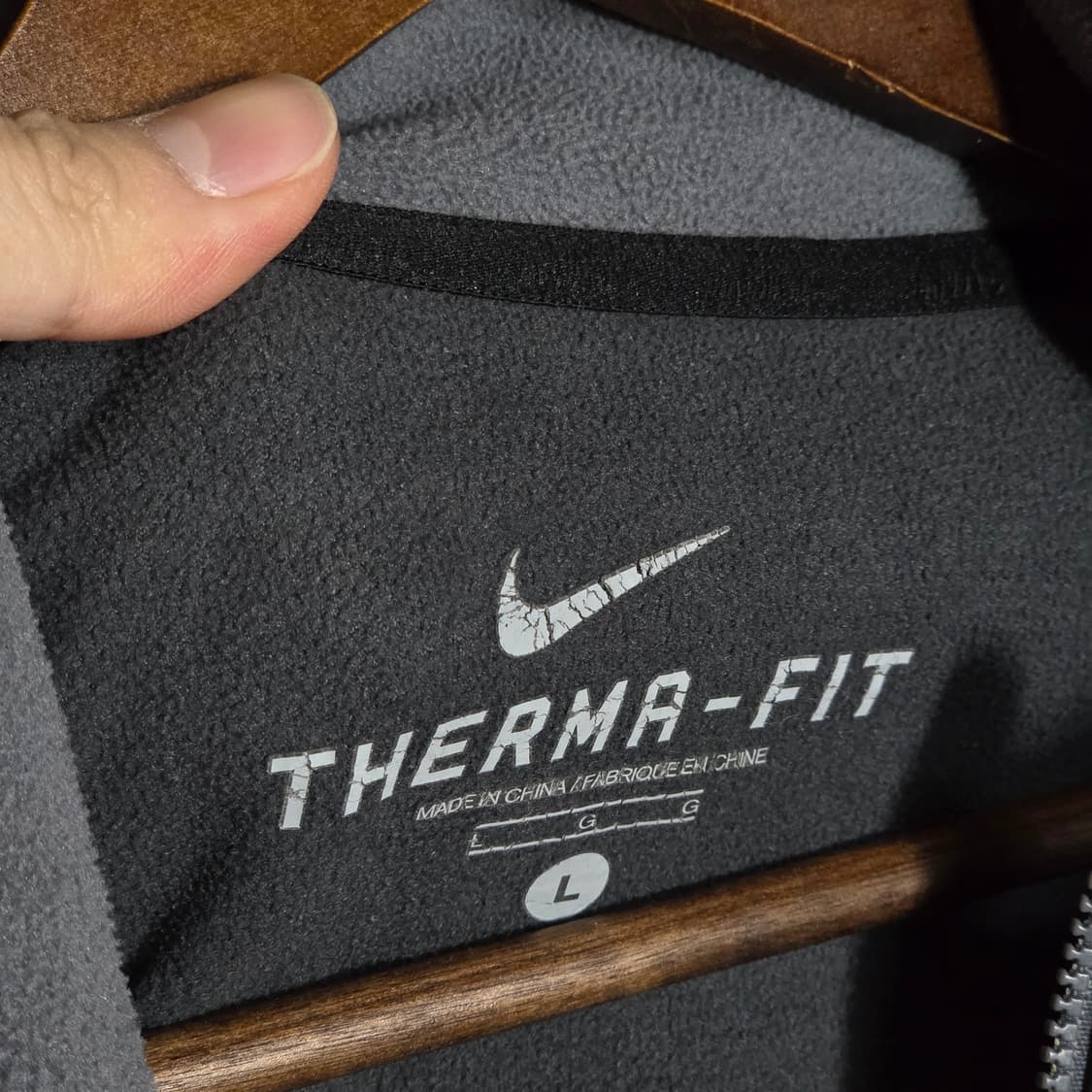 나이키 그레이 후리스 져지 배색 집업 상품이미지9