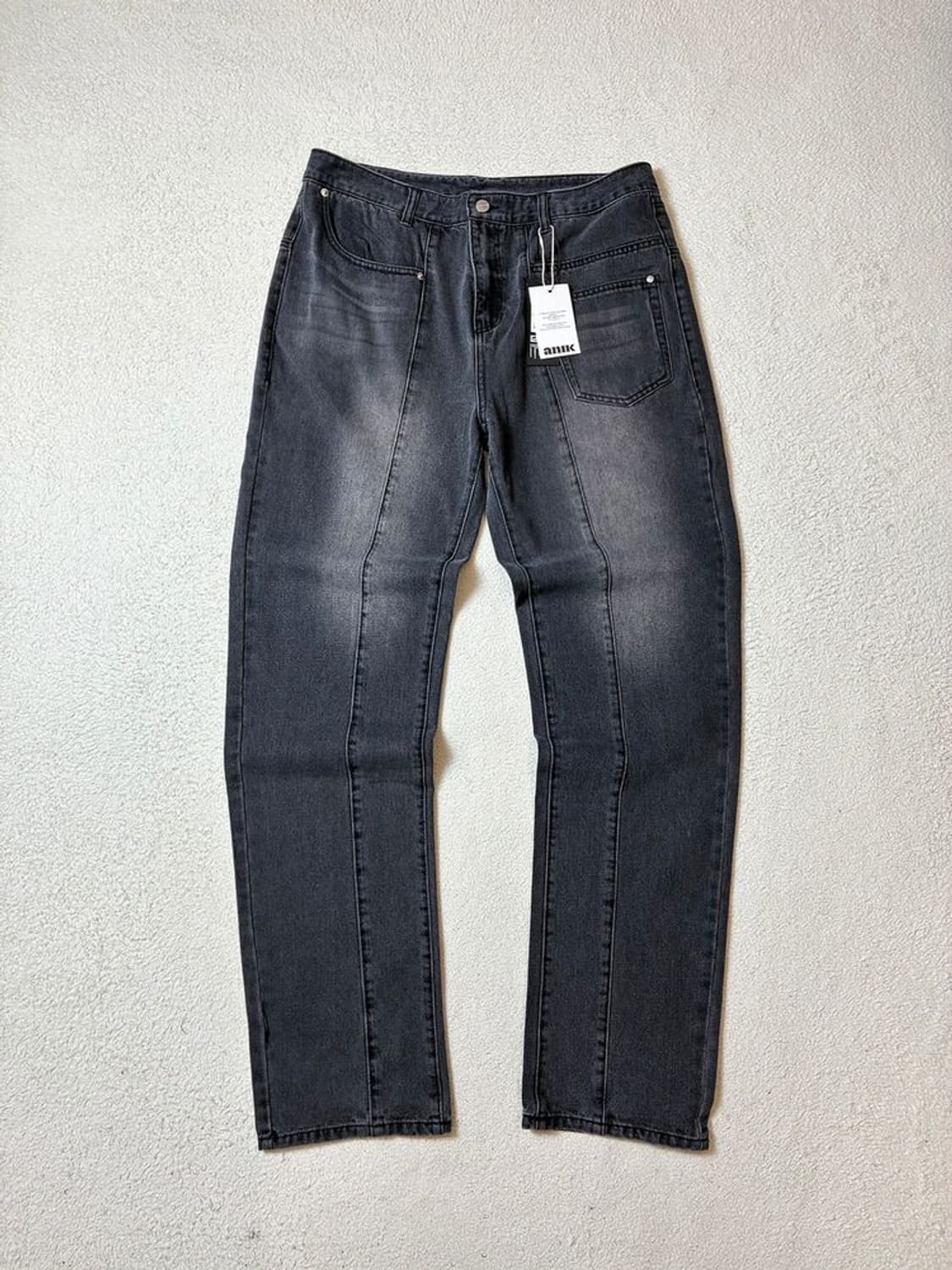 낫포너드 커브드 워싱 스트레이트 데님 팬츠 PN8020 상품이미지1