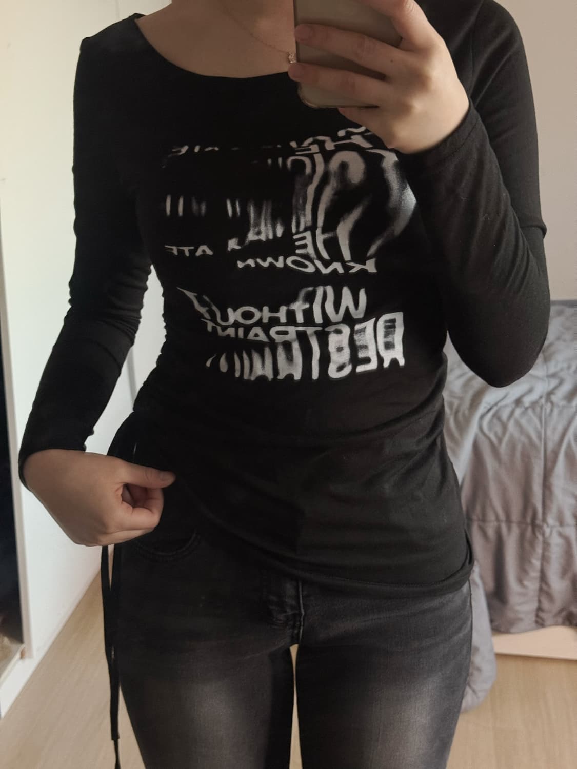 블랙 프린팅 티 상품이미지1