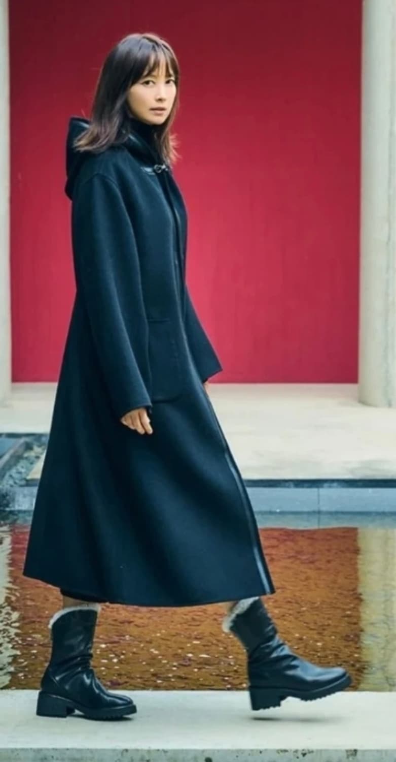 지스튜디오  울실크 후드 롱코트 77 상품이미지2