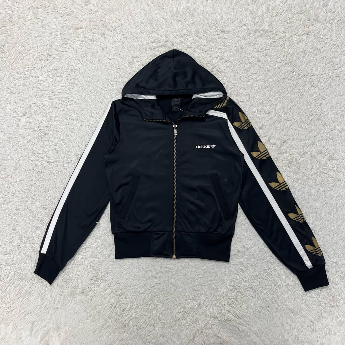 Adidas team trefoil black hooded jersey 상품이미지4