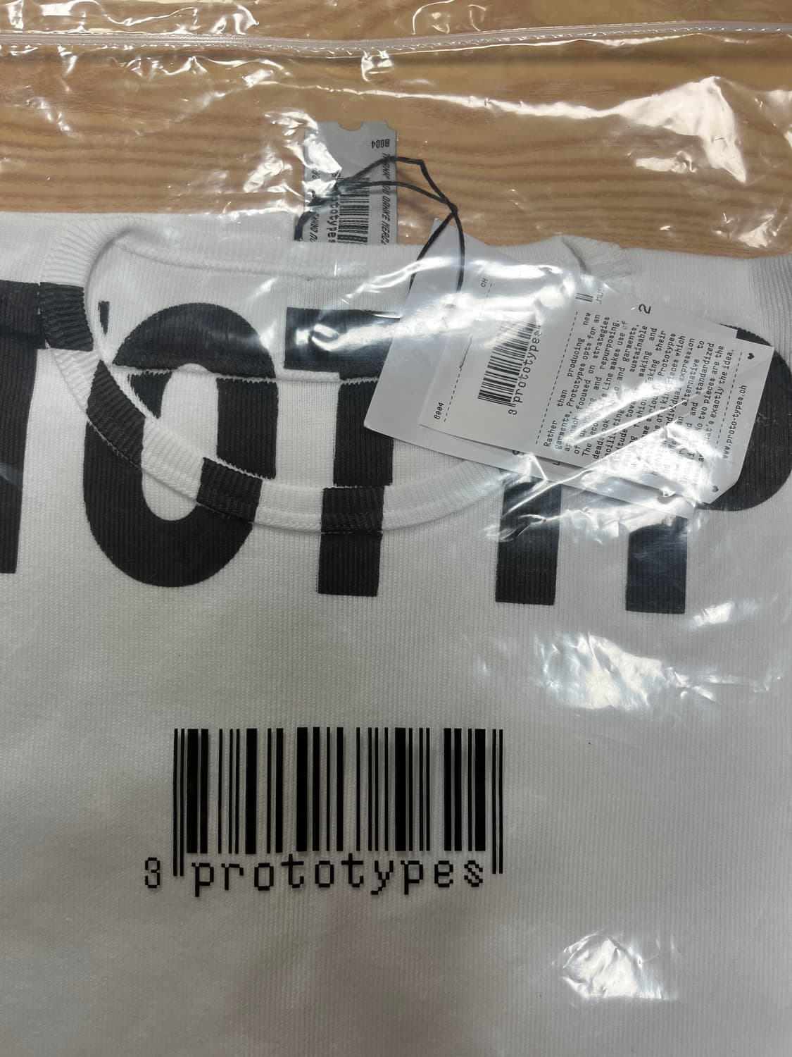 [L/XL] 프로토타입스 와플 머슬핏 티셔츠 화이트 상품이미지6